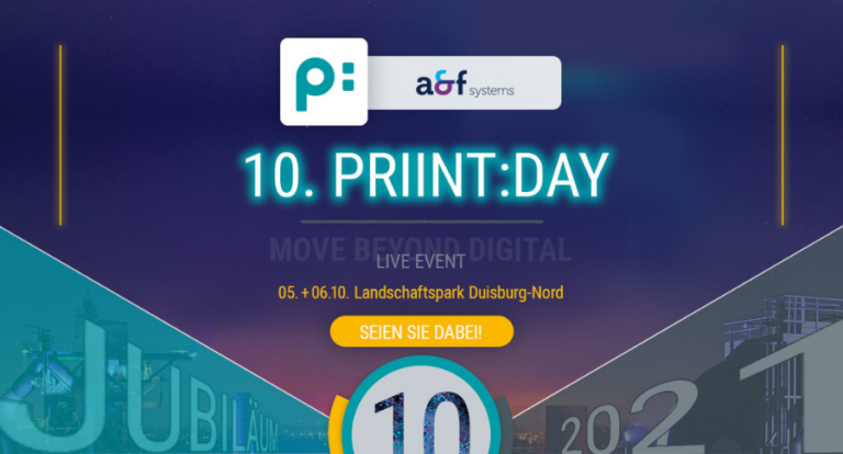 05./06.10.2021 – Priint:day 2021 – Wir sind als Goldpartner dabei