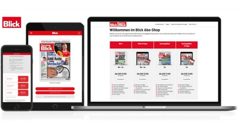 Purple DS für alle Blick E-Paper sowie für den Abo-Shop